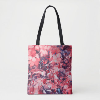 Tote Bag fleurs abstraites sans soudure, style peinture à l