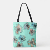 Tote Bag Fleurs alignées sans couture abstrait PA moderne (Dos)