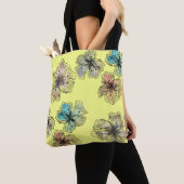 Tote Bag Fleurs alignées sans couture abstrait PA moderne (De près)