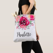 Tote Bag Fleurs Aquarelle Personnalisées (De près)