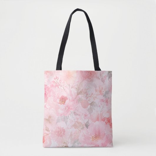 Tote Bag Fleurs aquarelles Blush Bloom (Devant)