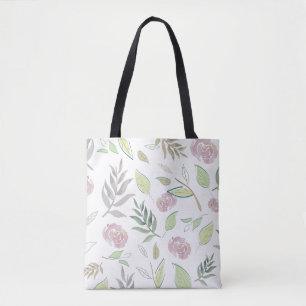 Tote Bag Fleurs aquarelles festives