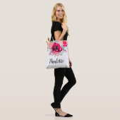 Tote Bag Fleurs aquarelles personnalisées (Sur le modèle)