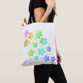 Tote Bag Fleurs arc-en-ciel géantes (De près)