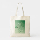 Tote Bag Fleurs Blanches Et Vertes (Dos)
