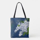 Tote Bag Fleurs blanches, florales (Dos)