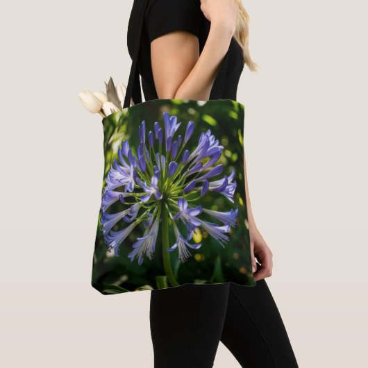 Tote Bag Fleurs bleu Agapanthus (De près)
