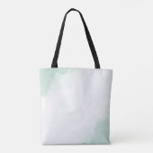 Tote Bag fleurs bleu clair turquoise (Dos)