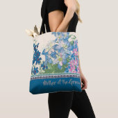 Tote Bag Fleurs Bleues Cadeau Favori Bridesmaid (De près)