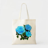 Tote Bag Fleurs bleues roses bleues (Devant)
