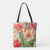 Tote Bag Fleurs botaniques Amaryllis (Dos)