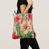 Tote Bag Fleurs botaniques Amaryllis (De près)