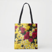 Tote Bag Fleurs Chrysanthème d'automne en or rouge (Devant)