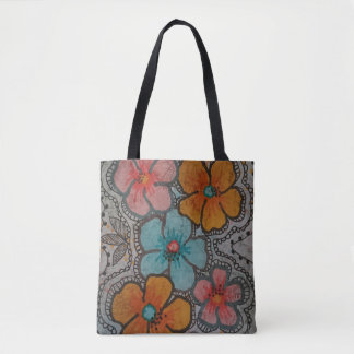 Tote Bag Fleurs Colorées