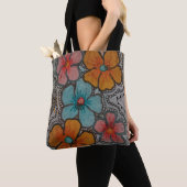 Tote Bag Fleurs Colorées (De près)