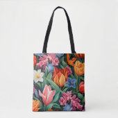 Tote Bag Fleurs colorées (Devant)