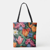 Tote Bag Fleurs colorées (Dos)
