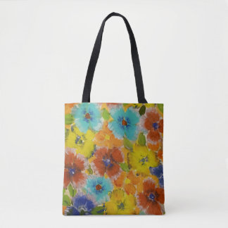 Tote Bag Fleurs colorées