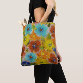 Tote Bag Fleurs colorées (De près)