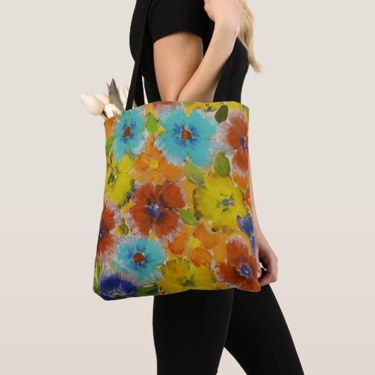 Tote Bag Fleurs colorées (De près)