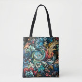 Tote Bag Fleurs colorées Abstraites (Devant)