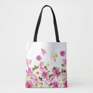 Tote Bag Fleurs colorées adorables de fille en fleurs