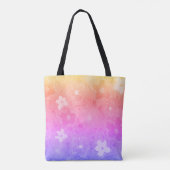 Tote Bag Fleurs colorées défraîchies (Dos)
