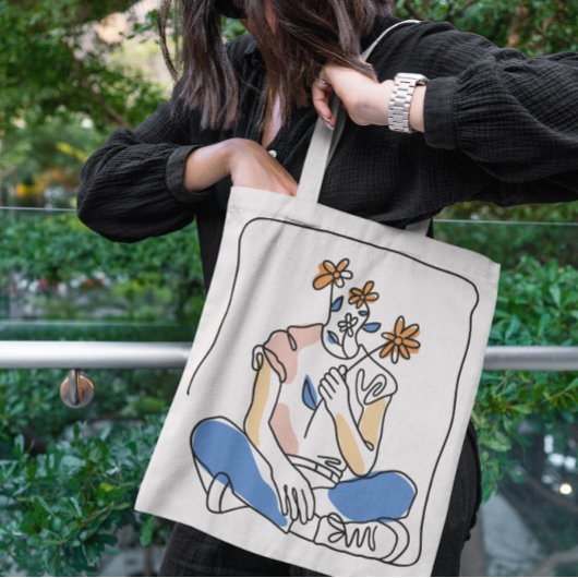 Tote Bag Fleurs cool fille