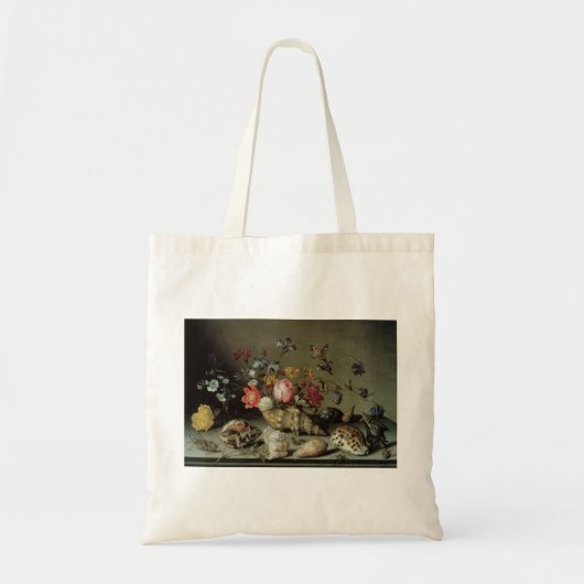 Tote Bag Fleurs, coquillages et insectes Balthasar van der (Devant)