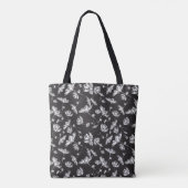 Tote Bag Fleurs cosmos blanches : motif isolé. (Dos)