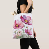 Tote Bag Fleurs cosmos pourpres (De près)