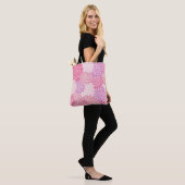 Tote Bag Fleurs Dahlia, Motif De Fleurs, Dahlia Rose (Sur le modèle)