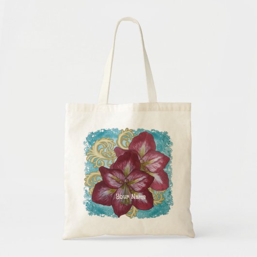 Tote Bag fleurs d'Amaryllis Rondo (Devant)