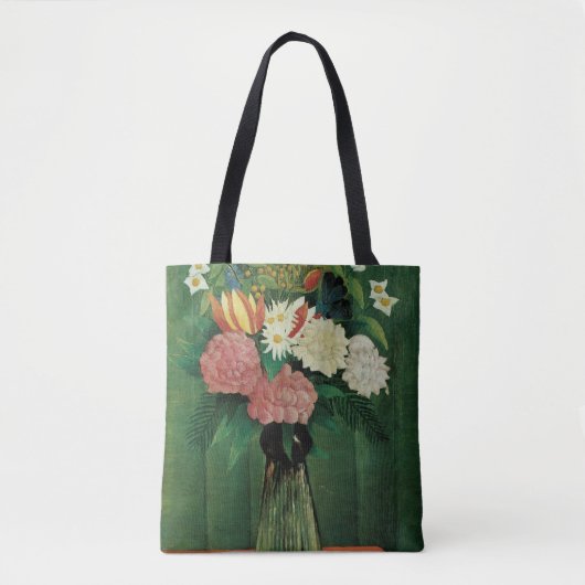 Tote Bag Fleurs dans un vase vert (Devant)