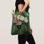 Tote Bag Fleurs dans un vase vert (De près)
