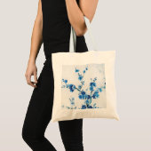 Tote Bag Fleurs d'Aquarelle Bleue Delicate Belle (Devant (produit))