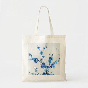 Tote Bag Fleurs d'Aquarelle Bleue Delicate Belle