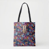 Tote Bag Fleurs d'aquarelle de la moutarde de la marine de  (Devant)