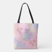 Tote Bag fleurs d'aquarelle et papillons (Dos)