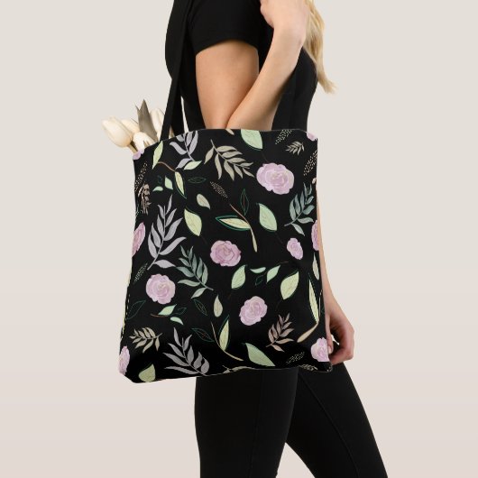 Tote Bag Fleurs d'aquarelle festive 7 (De près)