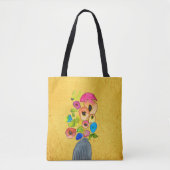 Tote Bag Fleurs d'aquarelle florale dans le vase (Devant)