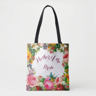 Tote Bag Fleurs d'aquarelle romantique Mariage Faveur