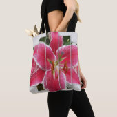 Tote Bag Fleurs d'aquarelle rose (De près)