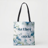 Tote Bag Fleurs d'aquarelle turquoises Mariage élégant (Devant)