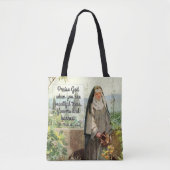 Tote Bag Fleurs d'arrosage St Clare d'Assisi (M 065; Citati (Devant)