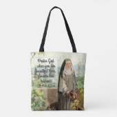 Tote Bag Fleurs d'arrosage St Clare d'Assisi (M 065; Citati (Dos)
