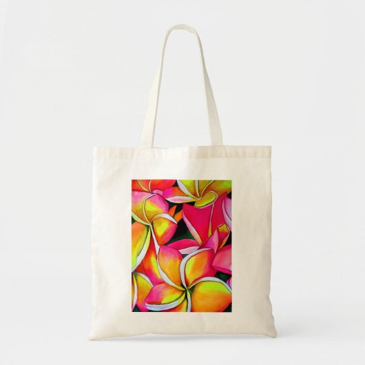 Tote Bag Fleurs d'art de plage de frangipanier Plumeria ros (Devant)
