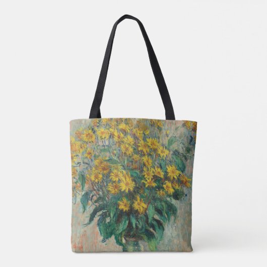 Tote Bag Fleurs d'artichauts de Jérusalem par Claude Monet (Dos)