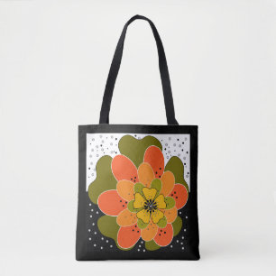 Tote Bag Fleurs d'automne, automne, fleur, projecteur d'ill