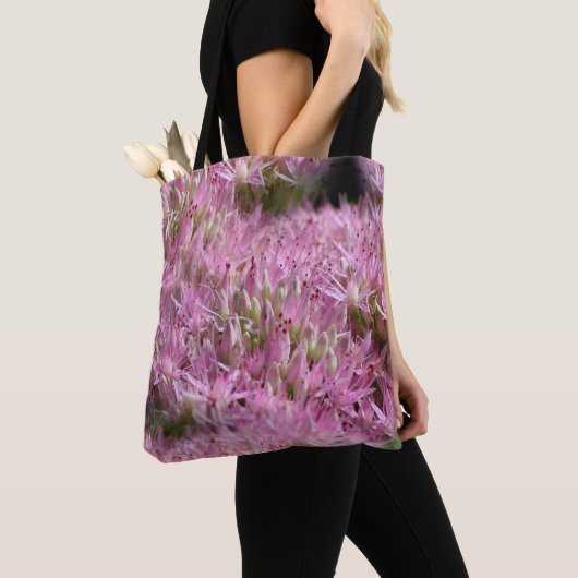 Tote Bag Fleurs d'automne roses Sédin Multipliées (De près)